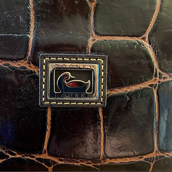 Dooney & Bourke ‘Janine’ Crocodile Embossed Satchel NWT - Contemporary Classic - Picture 3 of 13